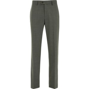 WE Fashion - Wollen Slim Pantalon - Donkergroen