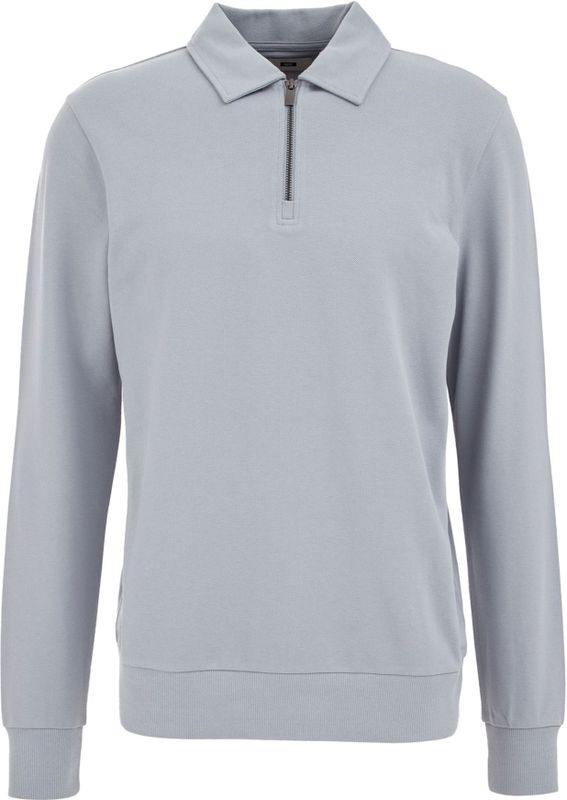 WE Fashion - Regular Fit Sweater - Lichtgrijs - Katoen