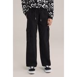 WE Fashion - Cargobroek - Zwart - High Waist - Katoen