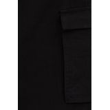 WE Fashion - Cargobroek - Zwart - High Waist - Katoen