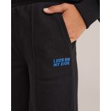 WE Fashion - Meisjes Straight Fit Joggingbroek - Zwart
