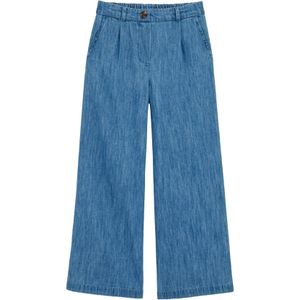 WE Fashion - Blue Ridge - Pantalon - Medium Blue Denim - Wide Leg Pasvorm