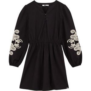 WE Fashion - Jurk - Zwart - Regular fit - Katoen