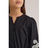 WE Fashion - Jurk - Zwart - Regular fit - Katoen