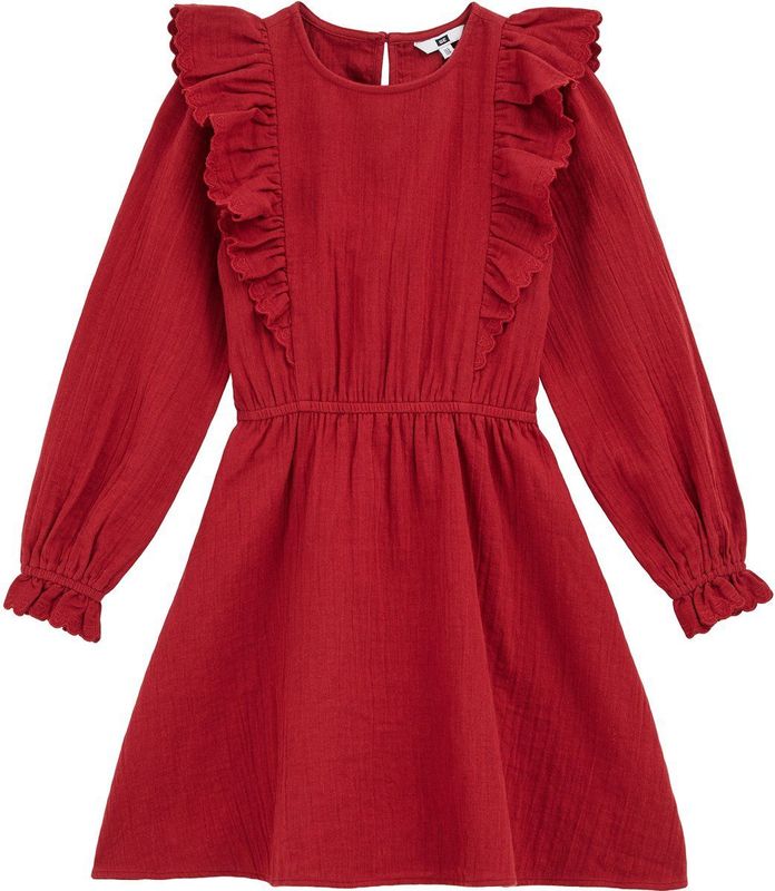 WE Fashion - Meisjes Jurk - Jerseyjurken - Met Ruches