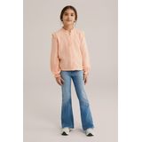 WE Fashion - Blouse - Meisjes - Regular Fit - Ronde Hals met Ruches