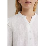 WE Fashion - Blouse - Meisjes - Regular Fit - Ronde Hals met Ruches