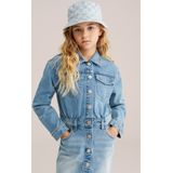 WE Fashion - Denim Jurk - Meisjes - Regular Fit - Lange Mouwen