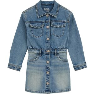 WE Fashion - Denim Jurk - Meisjes - Regular Fit - Lange Mouwen