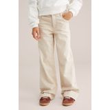 WE Fashion - Jeans - Beige - Wide Leg - Gevoerde Zoom/Rand