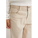 WE Fashion - Jeans - Beige - Wide Leg - Gevoerde Zoom/Rand