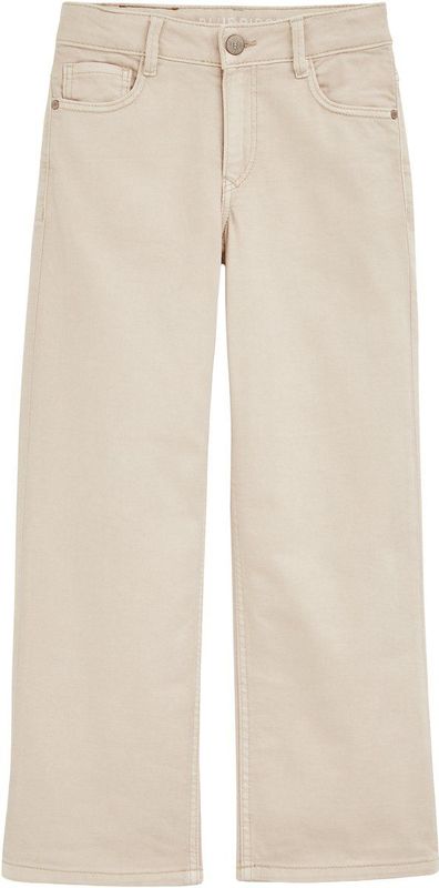 WE Fashion - Jeans - Beige - Wide Leg - Gevoerde Zoom/Rand