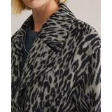 WE Fashion - Dames Jas - Grijs - Luipaardprint - Regular Fit