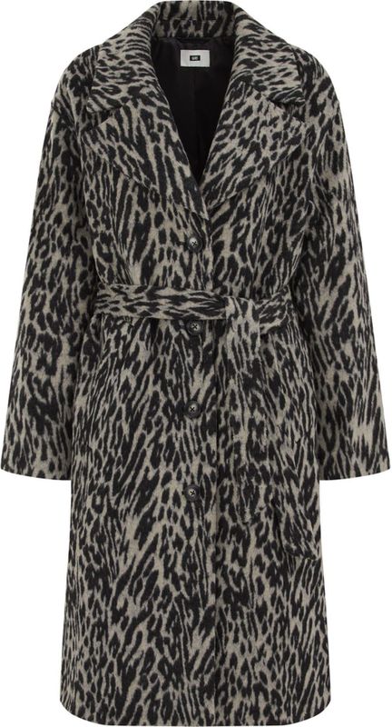 WE Fashion - Dames Jas - Grijs - Luipaardprint - Regular Fit