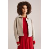 WE Fashion - Dames Jack - Regular Fit - Met Steekzakken - Knoopsluiting