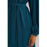 WE Fashion - Jurk - Petrol - Kort - Met Ceintuur