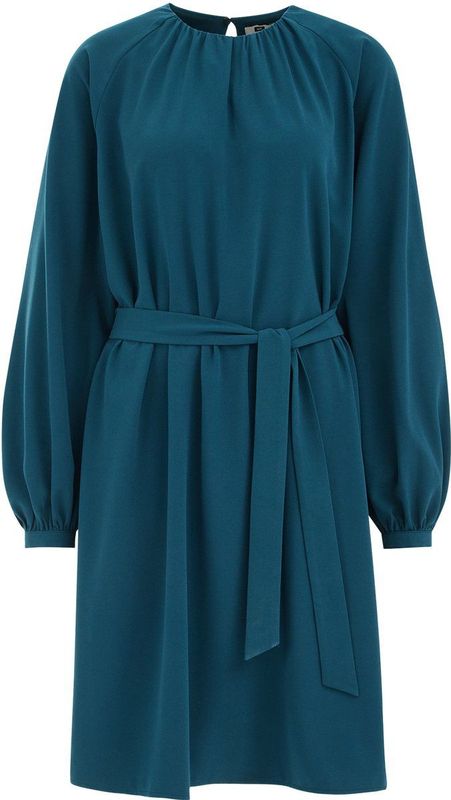 WE Fashion - Jurk - Petrol - Kort - Met Ceintuur