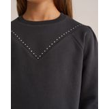WE Fashion - Meisjes Sweater - Donkergrijs - Regular Fit