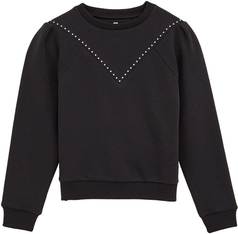 WE Fashion - Meisjes Sweater - Donkergrijs - Regular Fit