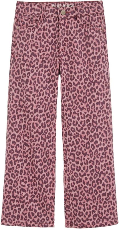 WE Fashion - Jeans - Lila - Dierenprint - Wide Leg