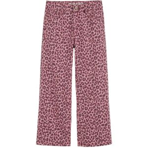 WE Fashion - Jeans - Lila - Dierenprint - Wide Leg