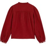 WE Fashion - Blouse - Rood - Lange Mouw - Katoen