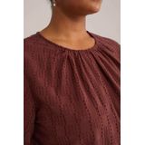 WE Fashion - Blouse - Curve - Dames - Met Structuur