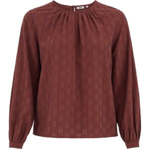 WE Fashion - Blouse - Curve - Dames - Met Structuur