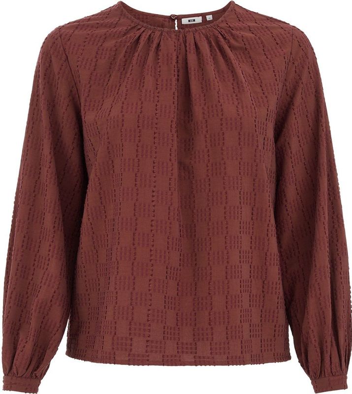 WE Fashion - Blouse - Curve - Dames - Met Structuur