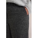 WE Fashion Dames wide leg pantalon met structuur - Curve