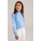 WE Fashion - Top - Shirts - Opstaande Kraag - Lange Ballonmouwen - Stretchkatoen