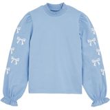 WE Fashion - Top - Shirts - Opstaande Kraag - Lange Ballonmouwen - Stretchkatoen