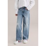 WE Fashion - Broek - Blauw - Gevoerde Zoom - Loosefit - High Waist