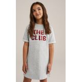 WE Fashion - Jurk - Grijs - Regular fit - Katoen