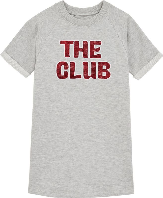 WE Fashion - Jurk - Grijs - Regular fit - Katoen