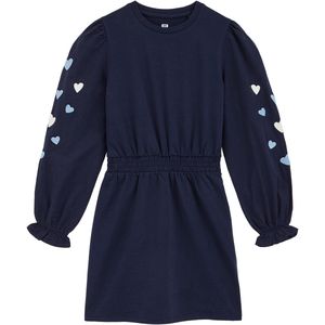 WE Fashion - Jurk - Ronde Hals - Lange Ballonmouwen - Borduursels