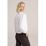 WE Fashion - Blouse - Wit - Driekwart Mouwen - Knoopsluiting