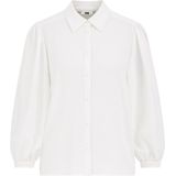 WE Fashion - Blouse - Wit - Driekwart Mouwen - Knoopsluiting