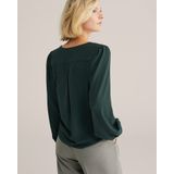 WE Fashion - Blouse - V-hals - Knoopsluiting - Ballonmouwen