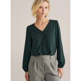 WE Fashion - Blouse - V-hals - Knoopsluiting - Ballonmouwen