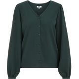 WE Fashion - Blouse - V-hals - Knoopsluiting - Ballonmouwen