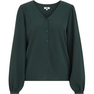 WE Fashion - Blouse - V-hals - Knoopsluiting - Ballonmouwen