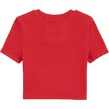 WE Fashion - Shirt - Vuurrood - Kwartmouw - Normale Pasvorm