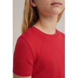 WE Fashion - Shirt - Vuurrood - Kwartmouw - Normale Pasvorm