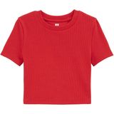 WE Fashion - Shirt - Vuurrood - Kwartmouw - Normale Pasvorm