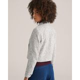 WE Fashion - Dames slim fit bouclé vest - Slim Fit - Bordeauxrood -  Maat: 32