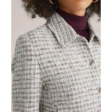 WE Fashion - Dames slim fit bouclé vest - Slim Fit - Bordeauxrood -  Maat: 32