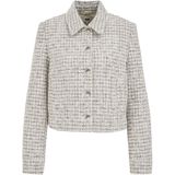 WE Fashion - Dames slim fit bouclé vest - Slim Fit - Bordeauxrood -  Maat: 32