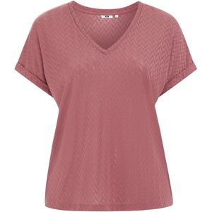 WE Fashion - Curve - T-shirt - Oudroze - Regular Fit