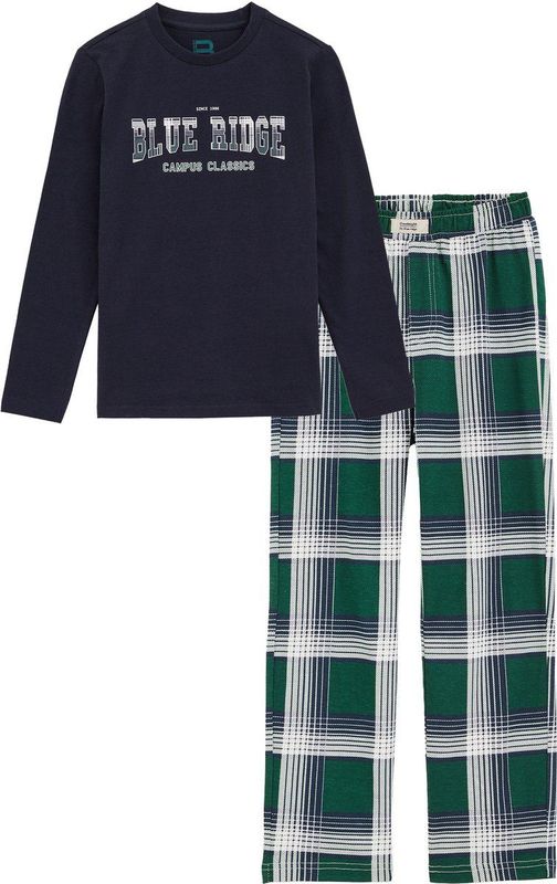 WE Fashion - Blue Ridge - Pyjama - Blauw - Katoen